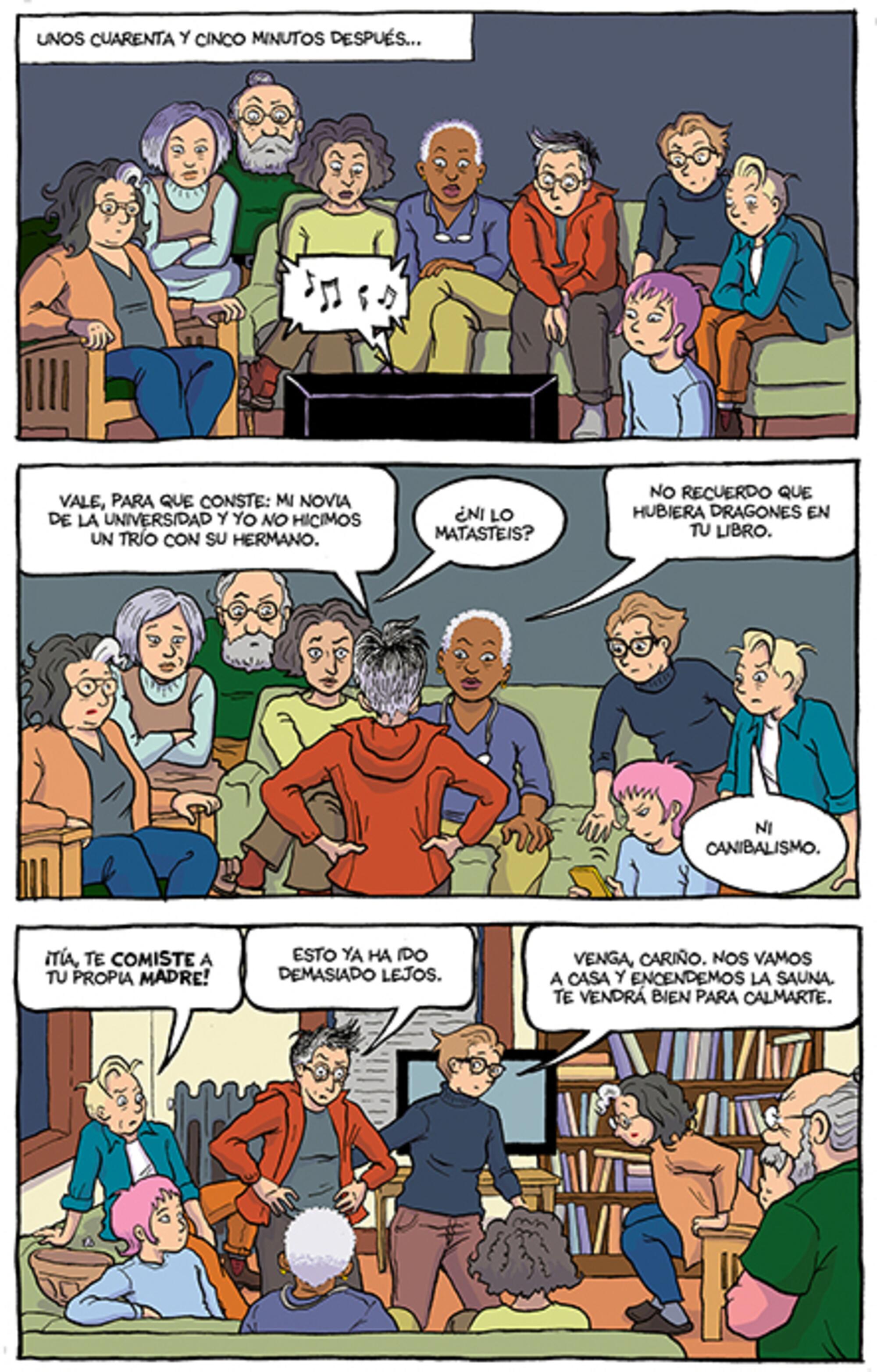 La pandilla de Alison en ‘Consumida’, la nueva novela gráfica de Alison Bechdel